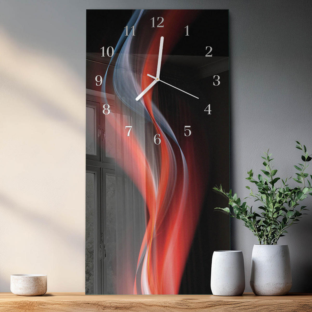 WANDUHR 30x60 cm - Strand - Multicolor, Glas (30/60/0.4cm) - TULUP
