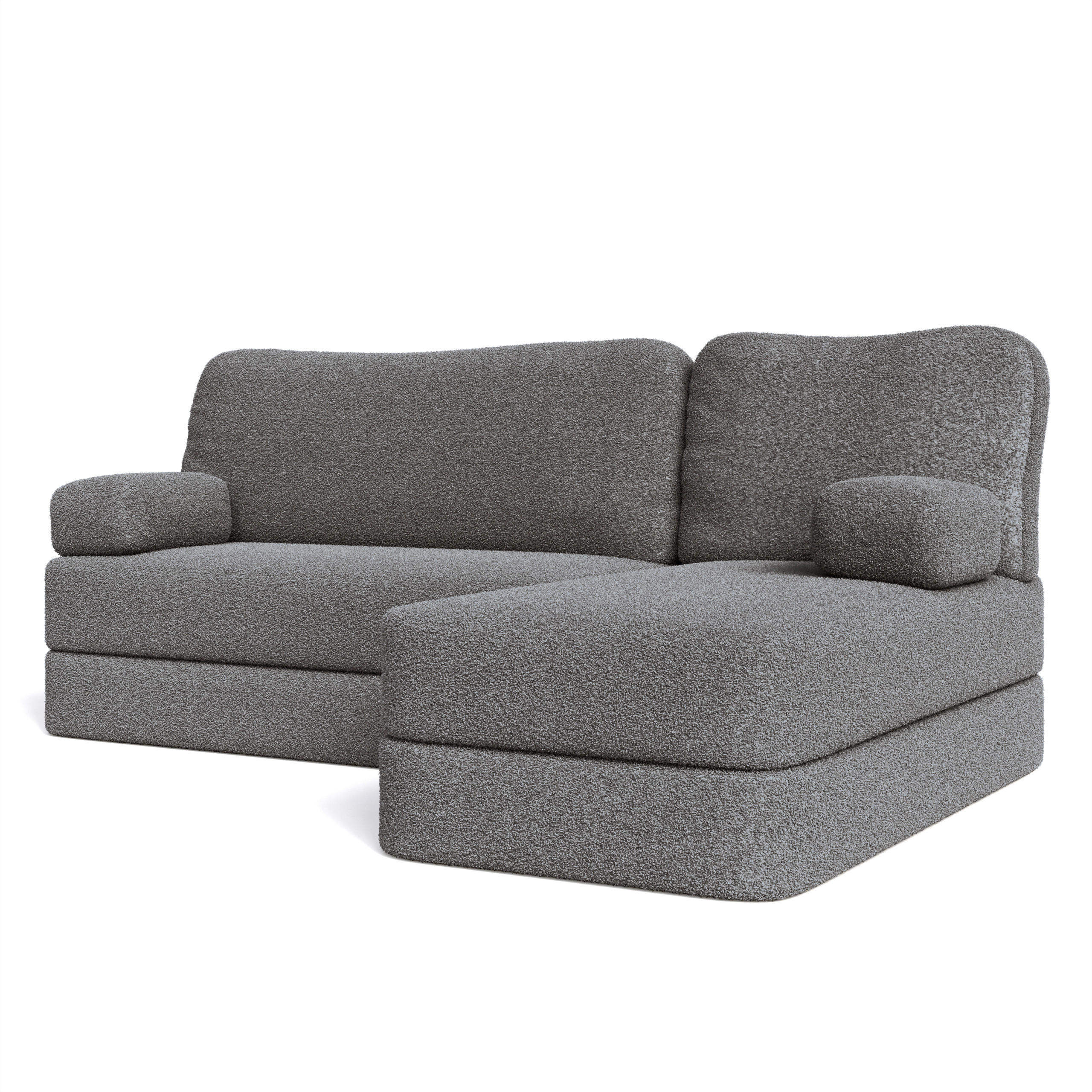 Masseno Ecksofa Grau 200x120 cm