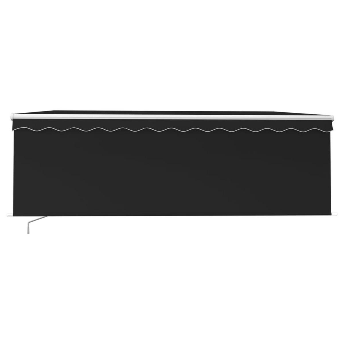 MARKISE Manuell Einziehbar mit Rollo 4,5x3 m Anthrazit - Anthrazit, Metall (500/1/450cm) - furnicato