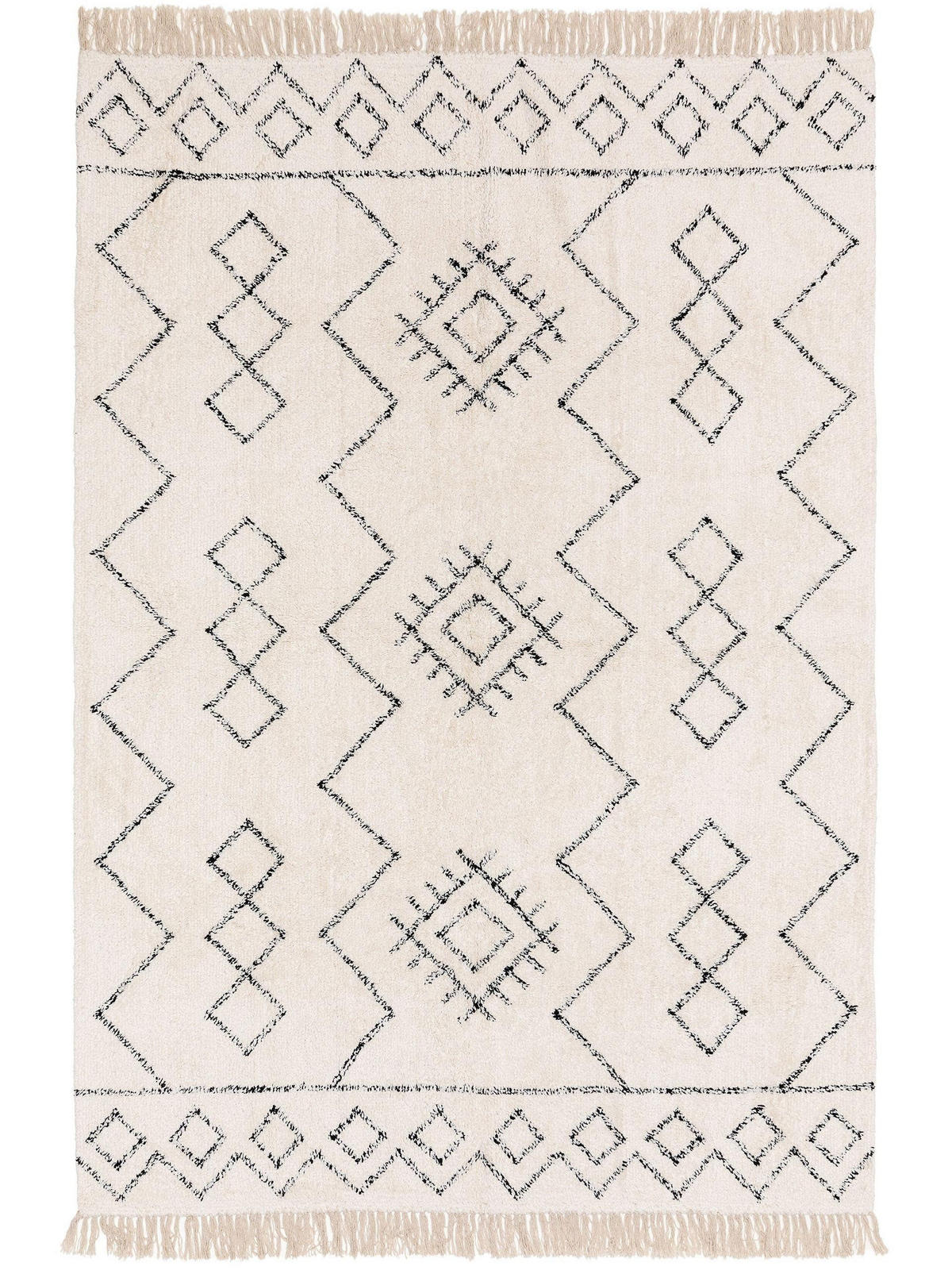 BAUMWOLLTEPPICH waschbar Naomi Cream 200x300 cm - Creme, Textil (200/300cm) - benuta Nest