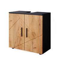 WASCHBECKENUNTERSCHRANK Irma Goldkraft Eiche/Anthrazit 60 x 59 cm - Honigeiche, Holzwerkstoff (60/59/30cm) - Vicco