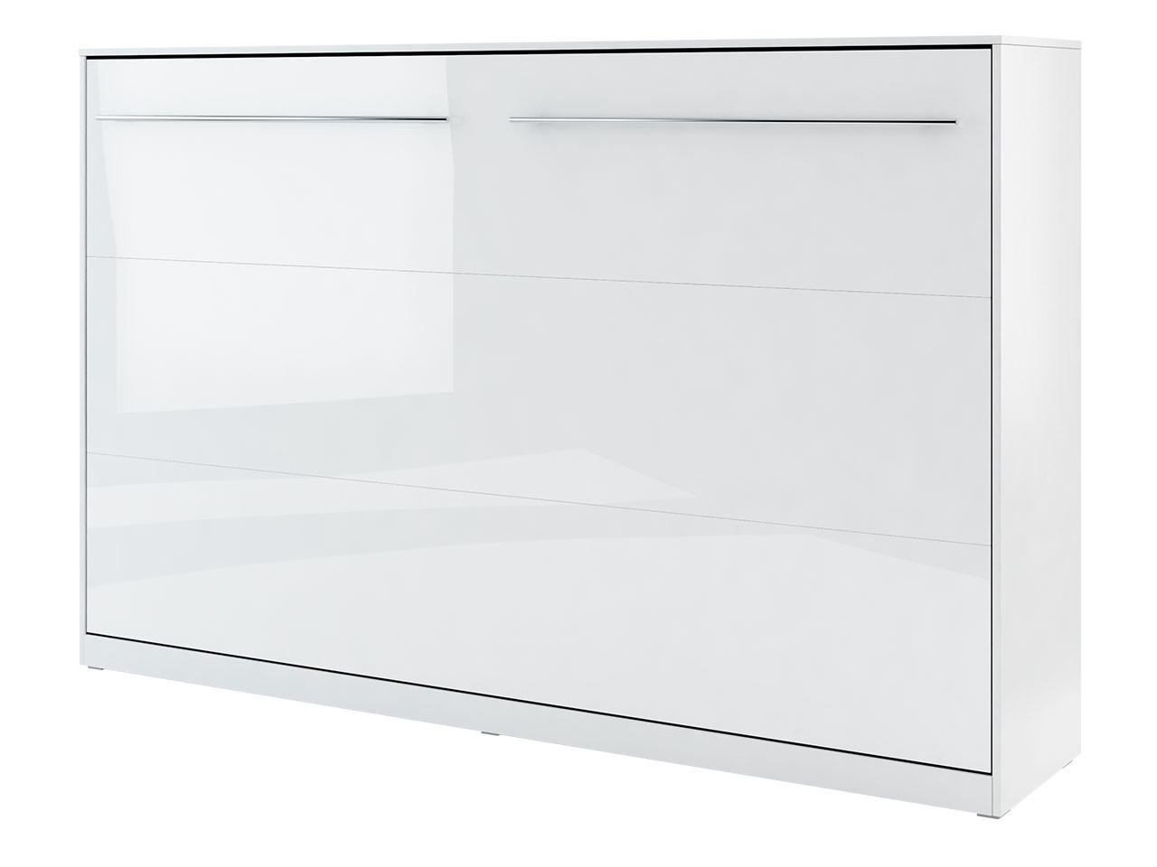 SCHRANKBETT Concept Pro II Horizontal - Weiß Hochglanz, Holzwerkstoff (120/200cm) - MIRJAN24