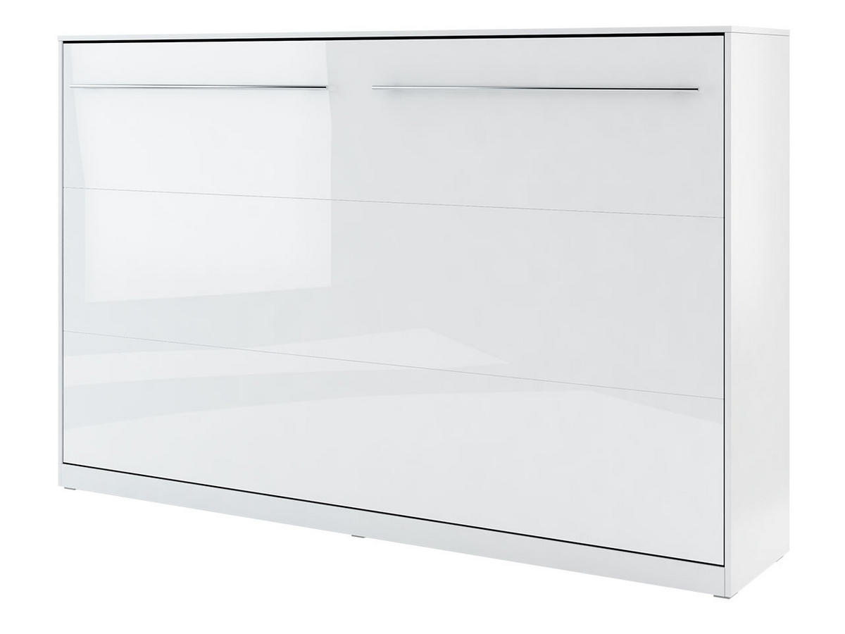 SCHRANKBETT Concept Pro II Horizontal - Weiß Hochglanz, Holzwerkstoff (120/200cm) - MIRJAN24