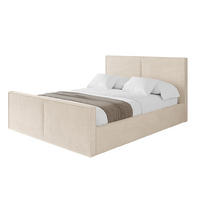 POLSTERBETT mit Bettkasten, Fußteil und Lattenrost, Boxbett mit Matratze H3/H4 - EMMI-Z 160x200 Beige - Creme, Holzwerkstoff/Textil (160/200cm) - ALTDECOR