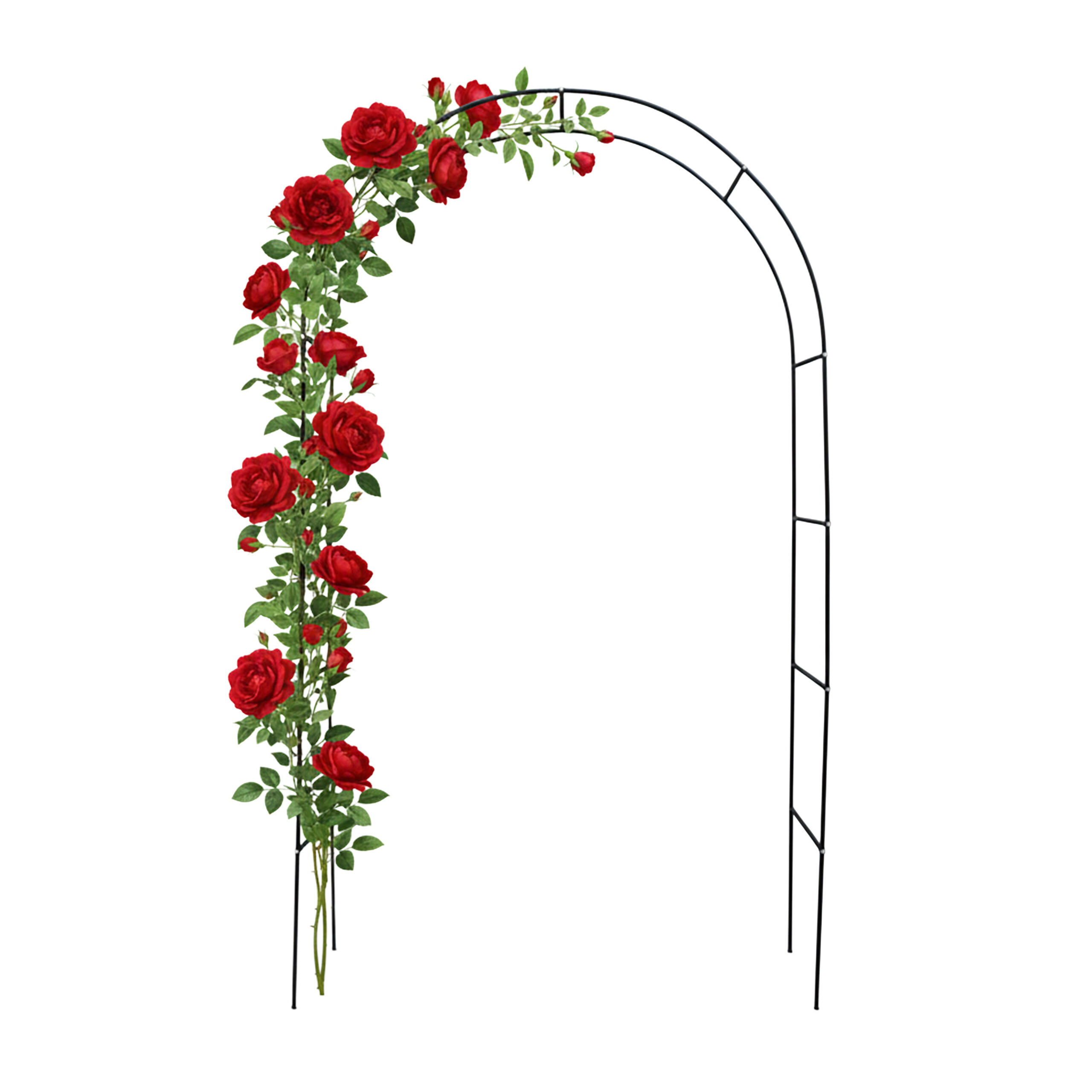 ROSENBOGEN - Schwarz, Metall (190/240/38cm) - Relaxdays