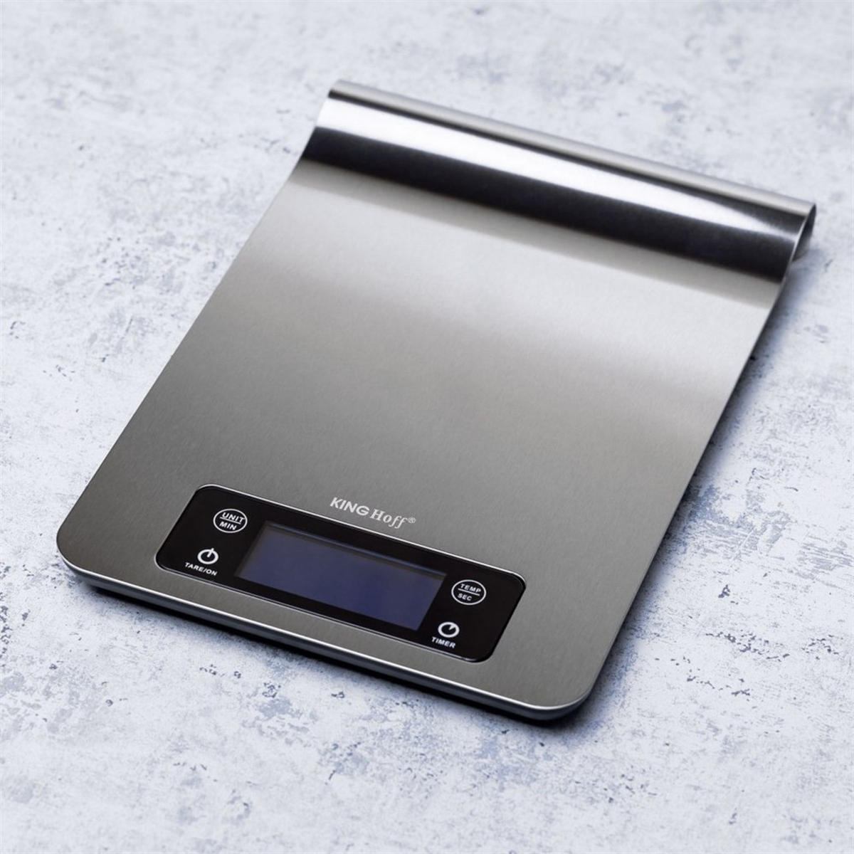 KÜCHENWAAGE Silber 24/16/3 cm KH1836 - Silberfarben, Metall - Kinghoff 