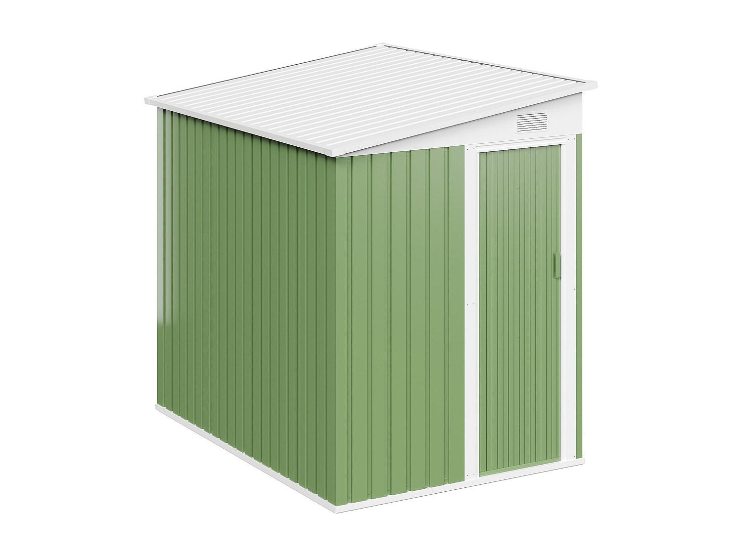 SCHREBERGARTENHAUS - 141 cm x 195 cm - metall - mandelgrün Daxton - Grün, Metall (141/170/195cm) - Vente-Unique