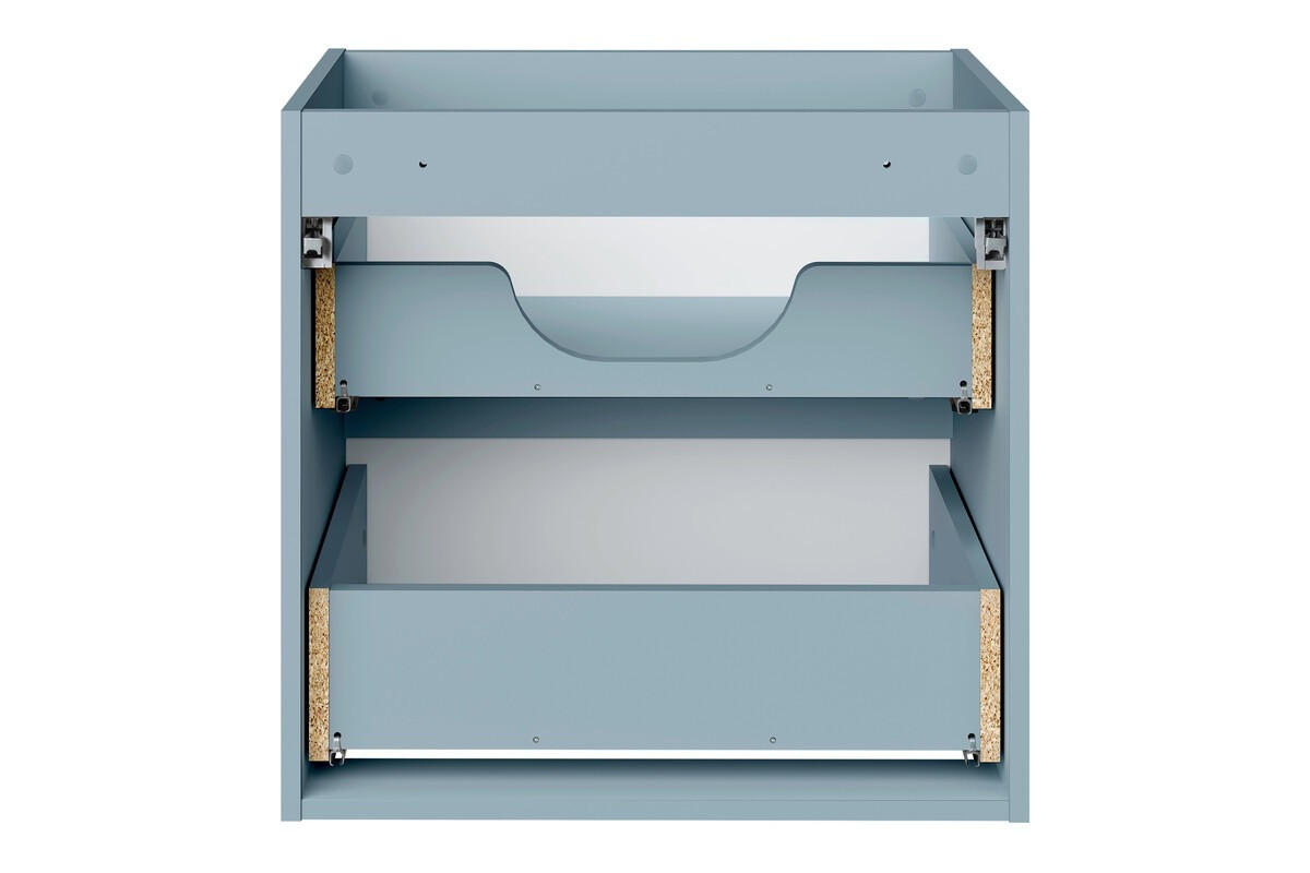 WASCHBECKENUNTERSCHRANK 100 cm 3 Teile - Nova Denim N BM382 in Denim / Weiß Matt - Dunkelblau/Weiß, Holz (100/59.5/40cm)