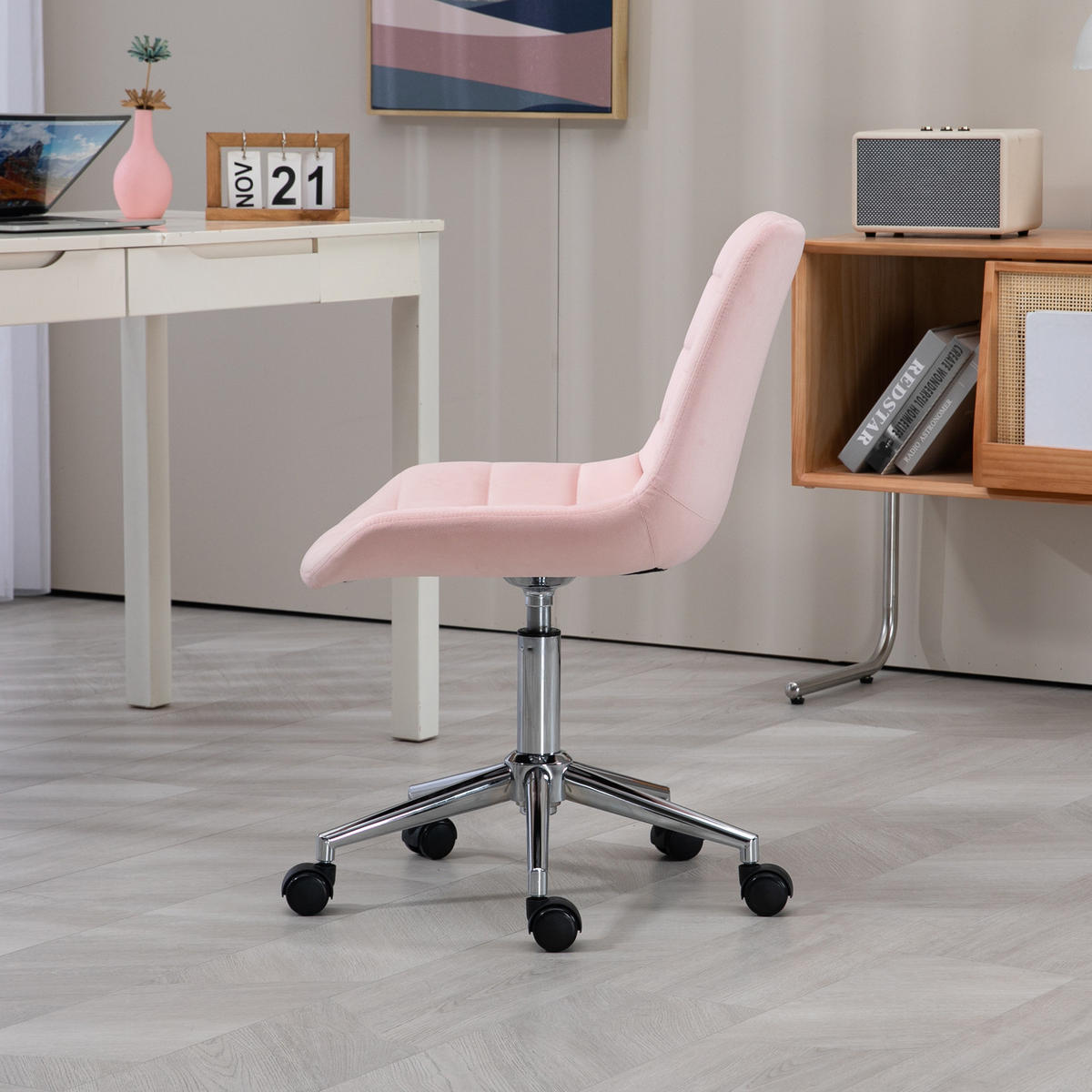 SCHREIBTISCHSTUHL MICKY Rosa - Rosa, Textil (50/92/54cm) - SVITA