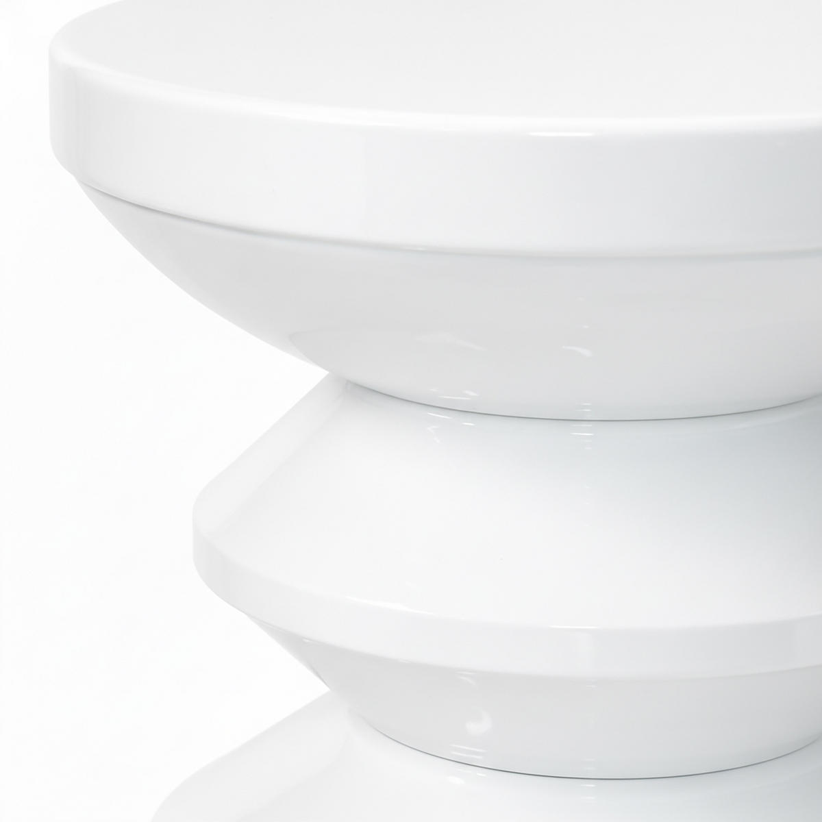 BEISTELLTISCH - Weiß, Metall (35/35/46cm) - Relaxdays