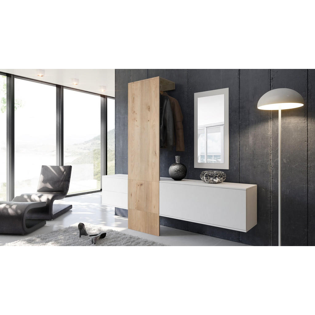 Thumbnail - Vladon Garderobe, Silbereichen, Holzwerkstoff, 208x193x35 cm, Garderobe, Garderoben-Sets & Serien, Garderoben-Sets