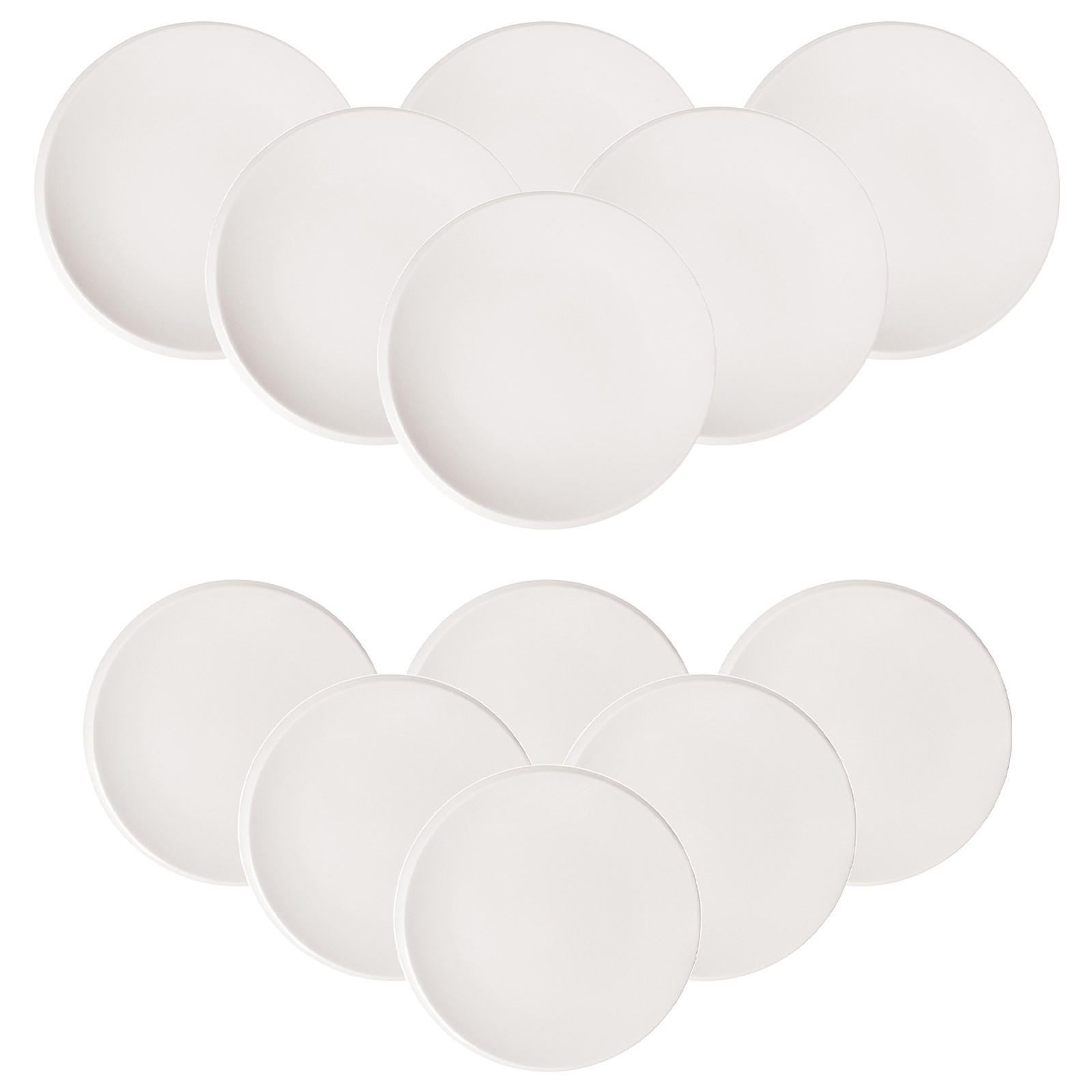 TELLER-SET NewMoon weiß 12er Set - Weiß, Keramik (1/1/1cm) - Villeroy & Boch