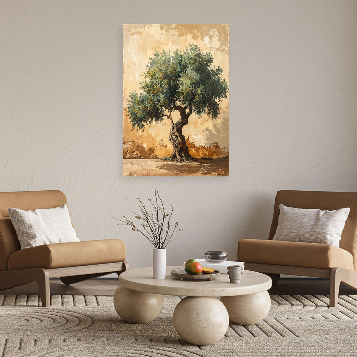 LEINWANDBILD Natur und Botanik 70x100cm - Beige, Textil (70/100cm) - Feeby