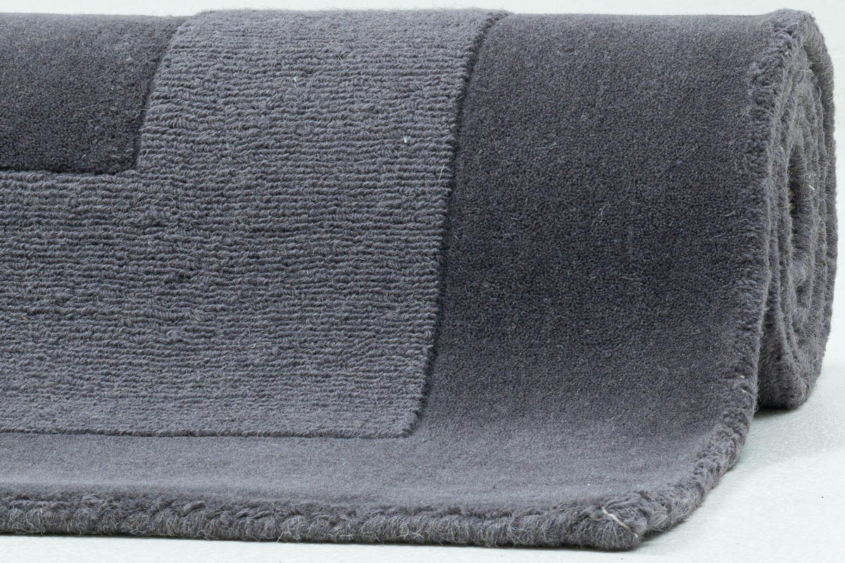 HANDTUFT-TEPPICH Usedom 160x230 cm - Anthrazit, Textil (160/230cm) - THEKO