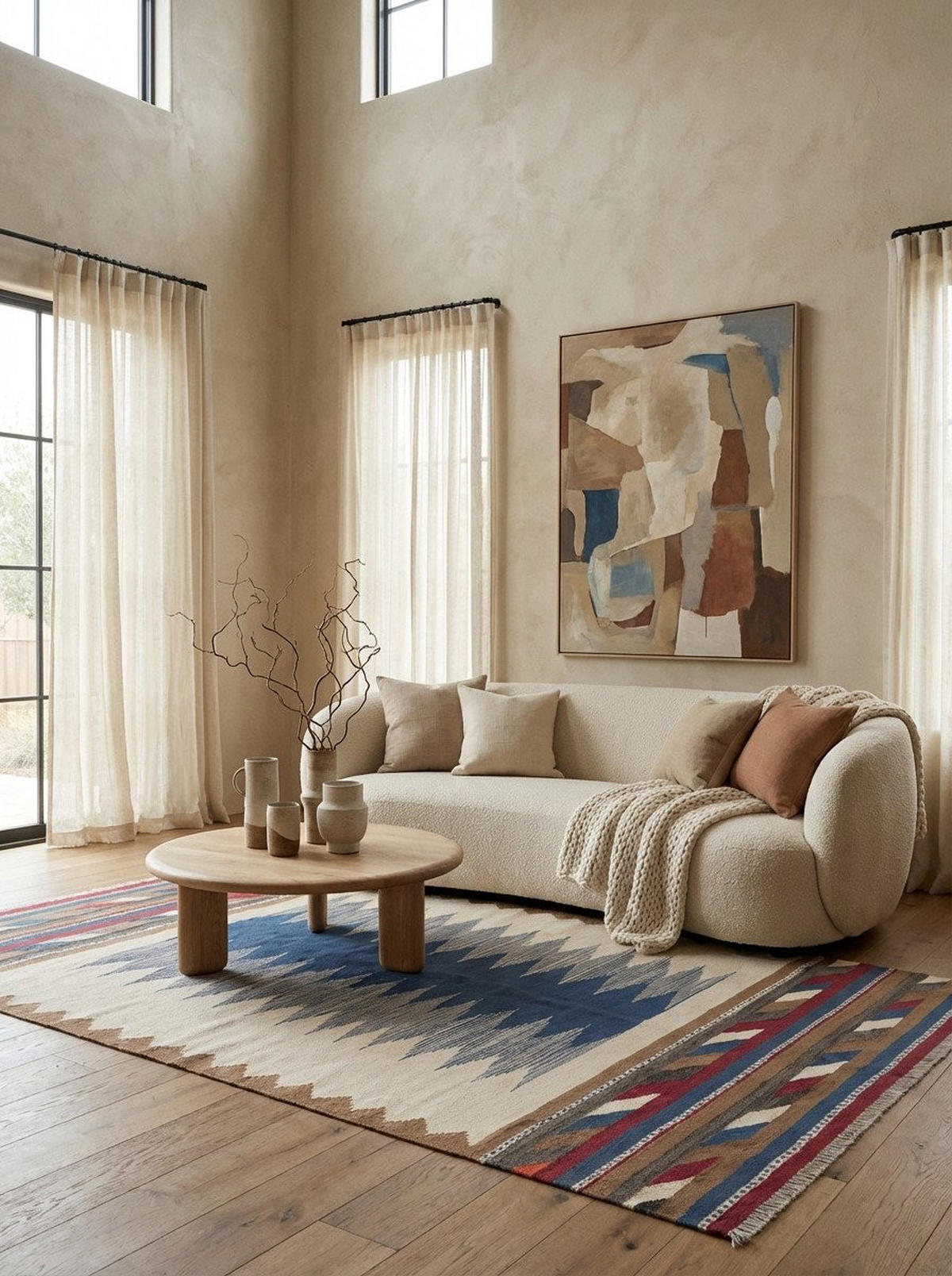 HANDWEBTEPPICH Kelim Gashgai Beige 264/176 cm Schurwolle - Beige, Textil (176/264cm) - Looma