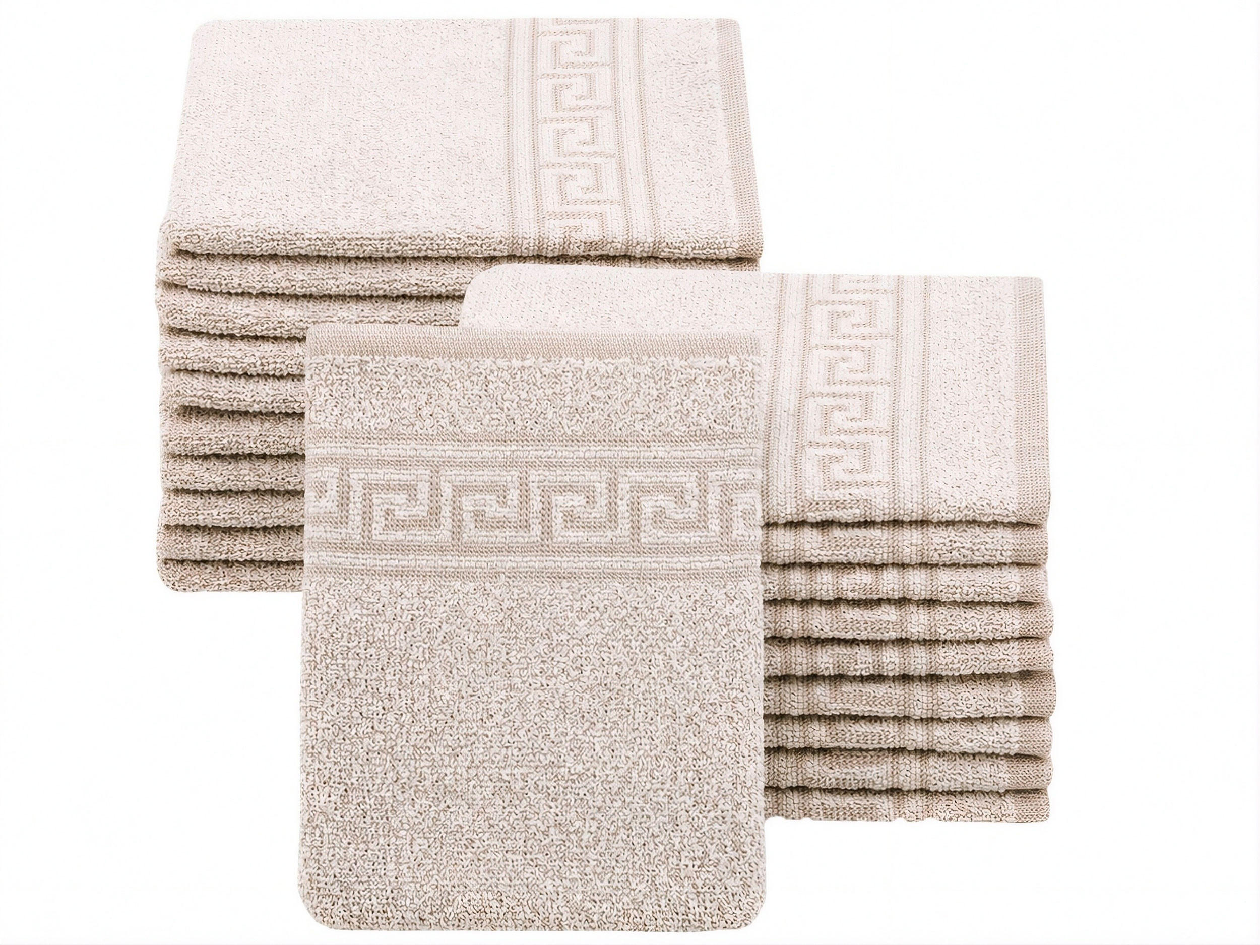 WASCHHANDSCHUH, 20er-Set, 16x22 cm, 70% Baumwolle, 30% Polyester, Braun - Braun, Textil (16/22cm) - Zollner