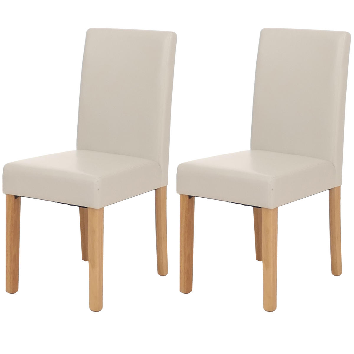 ESSZIMMERSTUHL Hochganz Reinweiß 2er-Set - Weiß Hochglanz, Textil (43/90/56cm) - MCW