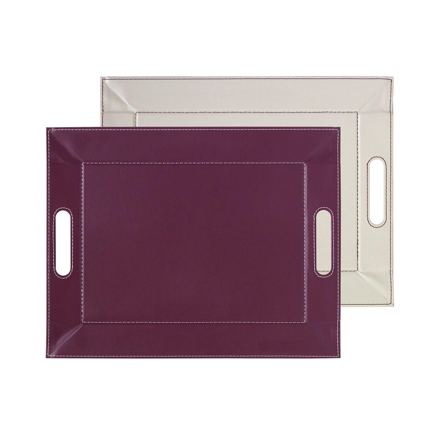 WENDETABLETT Pflaume / Elfenbein - 45 x 35cm - Violett, Textil (35/0.8/45cm) - Freeform