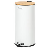 ABFALLEIMER 30 Liter, weiß, Metall - Weiß, Metall (30.5/60/39cm) - eluno