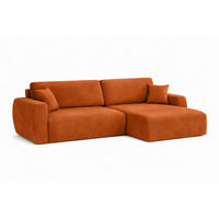 ECKSOFA Mit Schlaffunktion Ariel L, Velours, Stoff Salvador, Braun, Rechts - Braun, Holz (250/142cm) - Kaiser Möbel