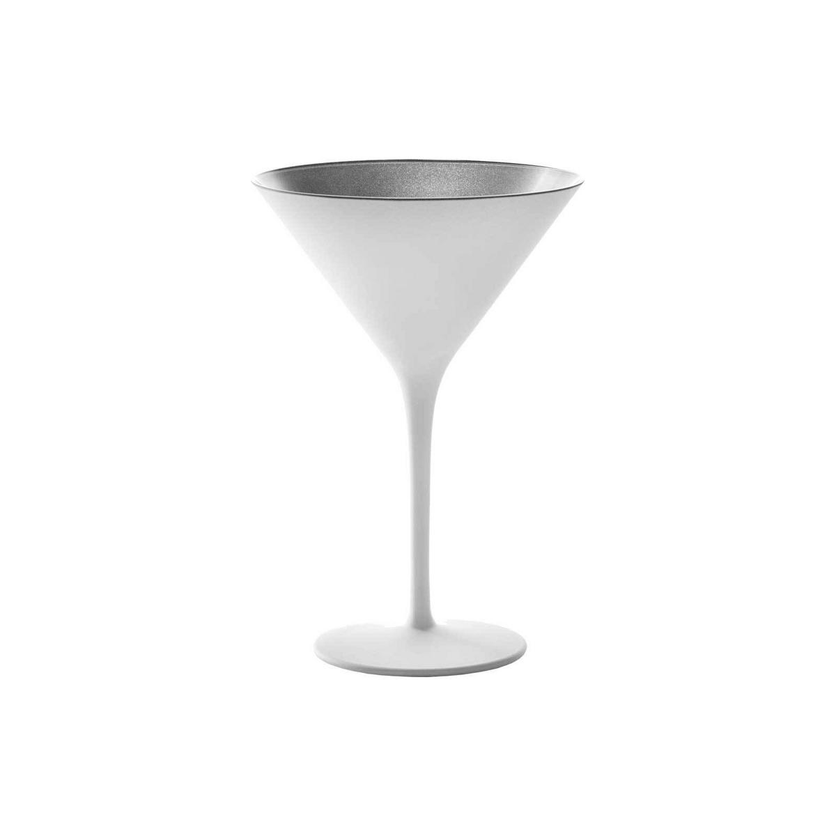 COCKTAILSCHALEN Elements Weiß-Silber 240 ml 6er Set - Silberfarben/Weiß, Glas (0.24L) - Stölzle Lausitz