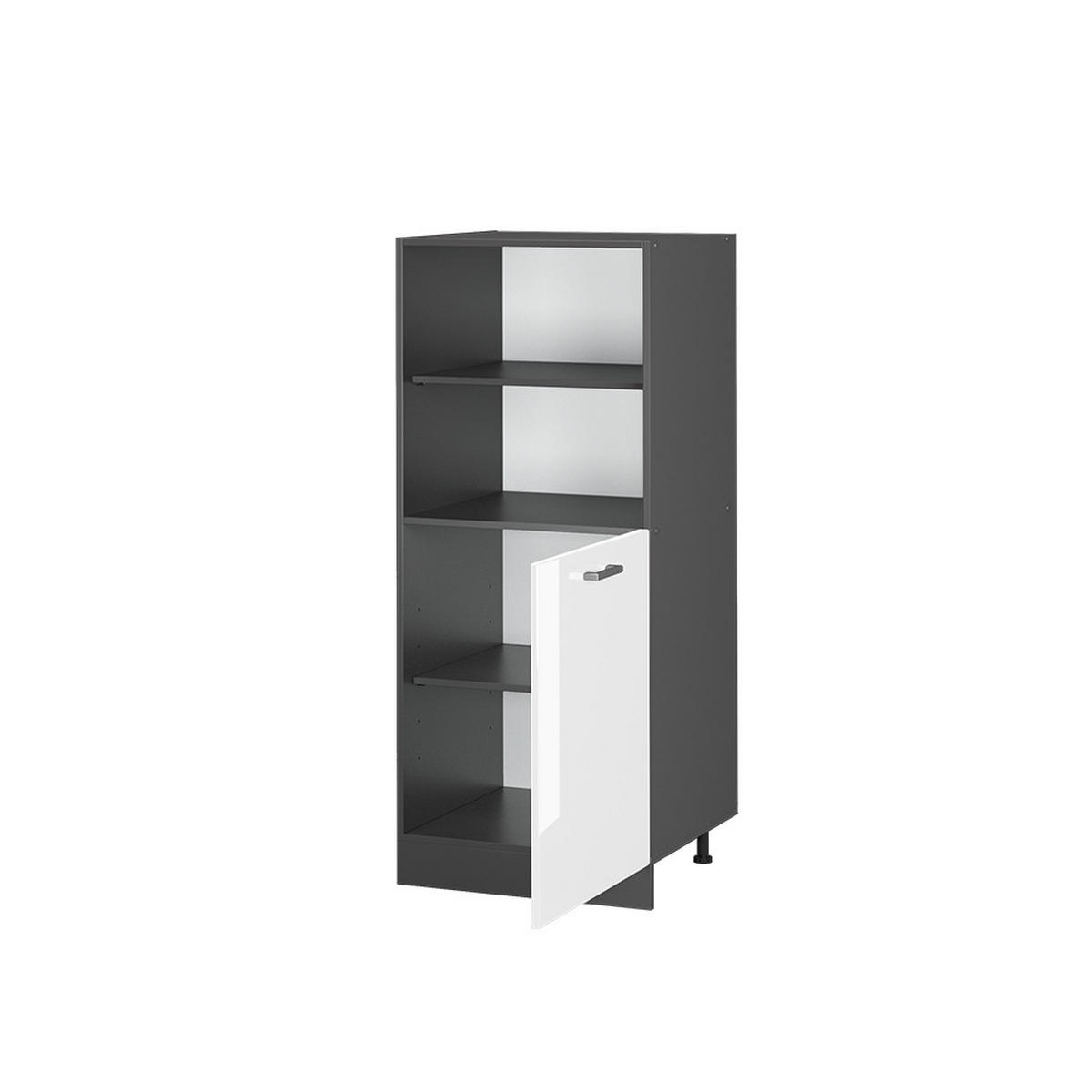 SKŘÍŇKA NA VESTAVĚNOU TROUBU R-Line Bílá vysoký lesk - antracitová/vysoce lesklá bílá, kompozitní dřevo (60/143/57cm) - Vicco