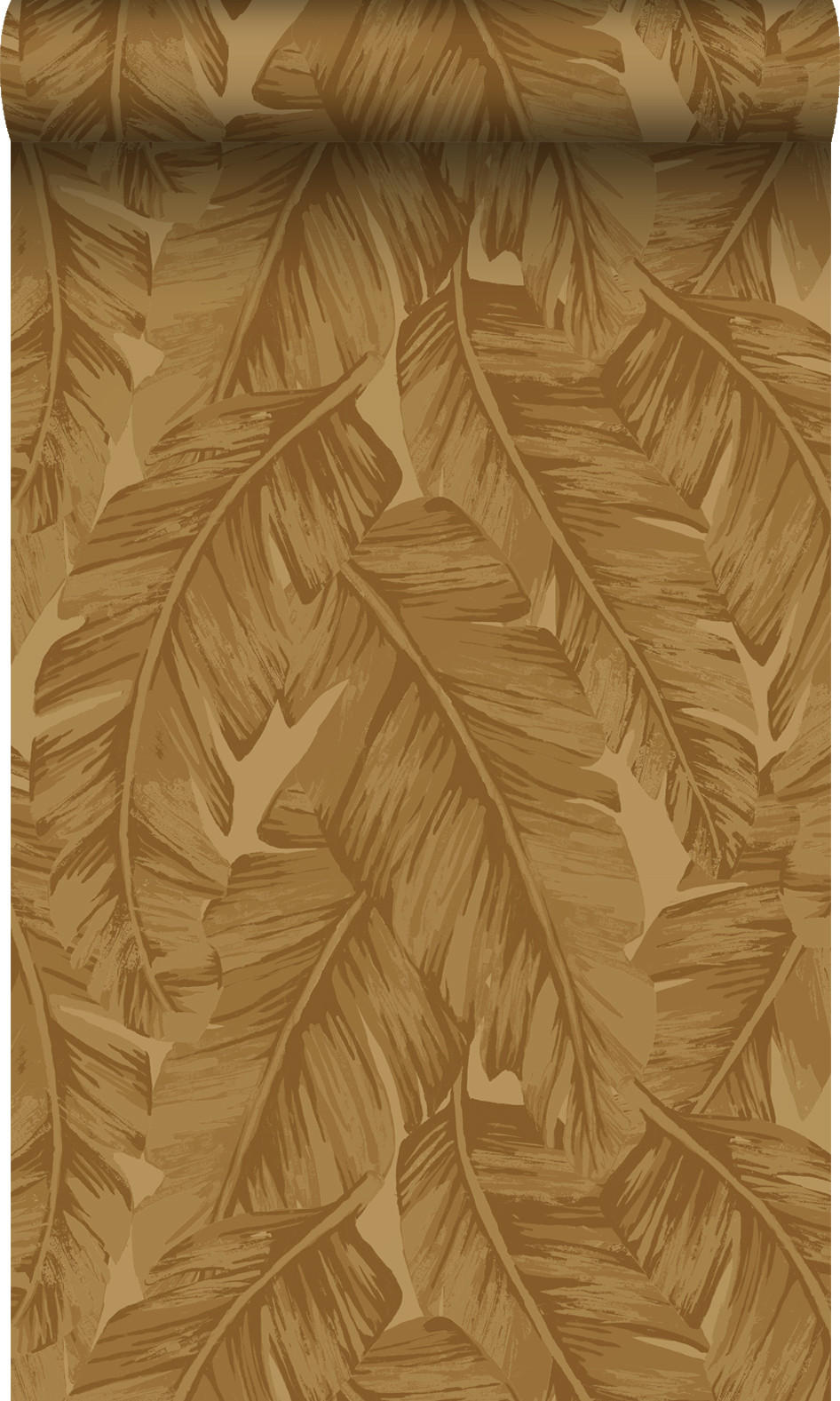 TAPETE Palmblätter 50 x 900 cm - Gelb, Papier (50/900cm) - Origin Wallcoverings