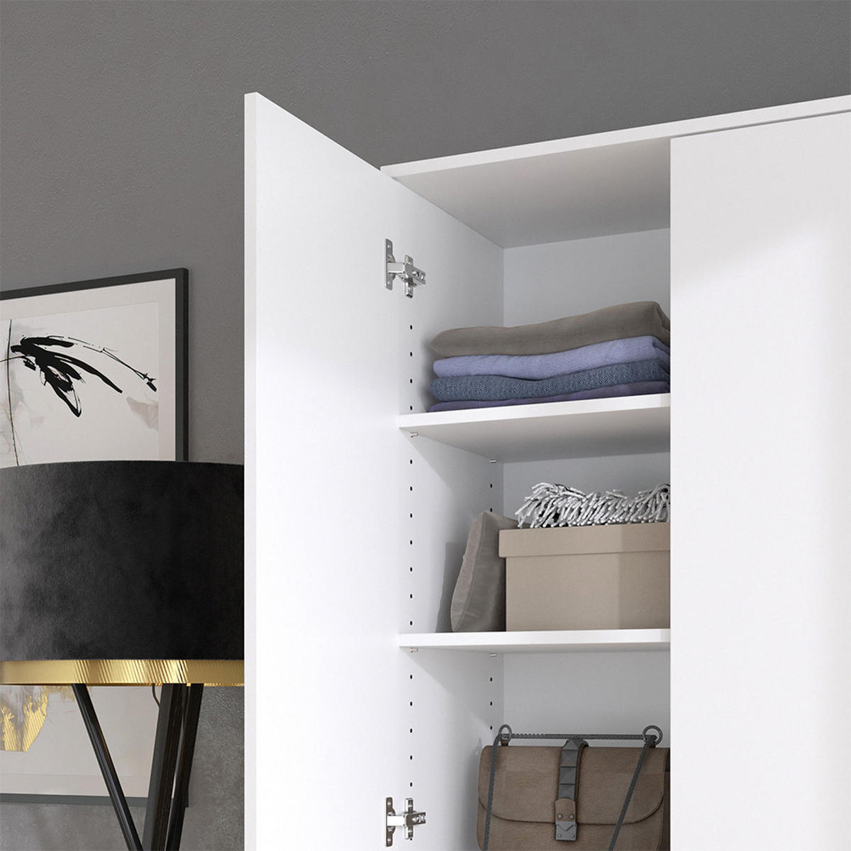 POLICE Claus Bílá - bílá, kompozitní dřevo (35.4/1.6/36.3cm) - Vicco