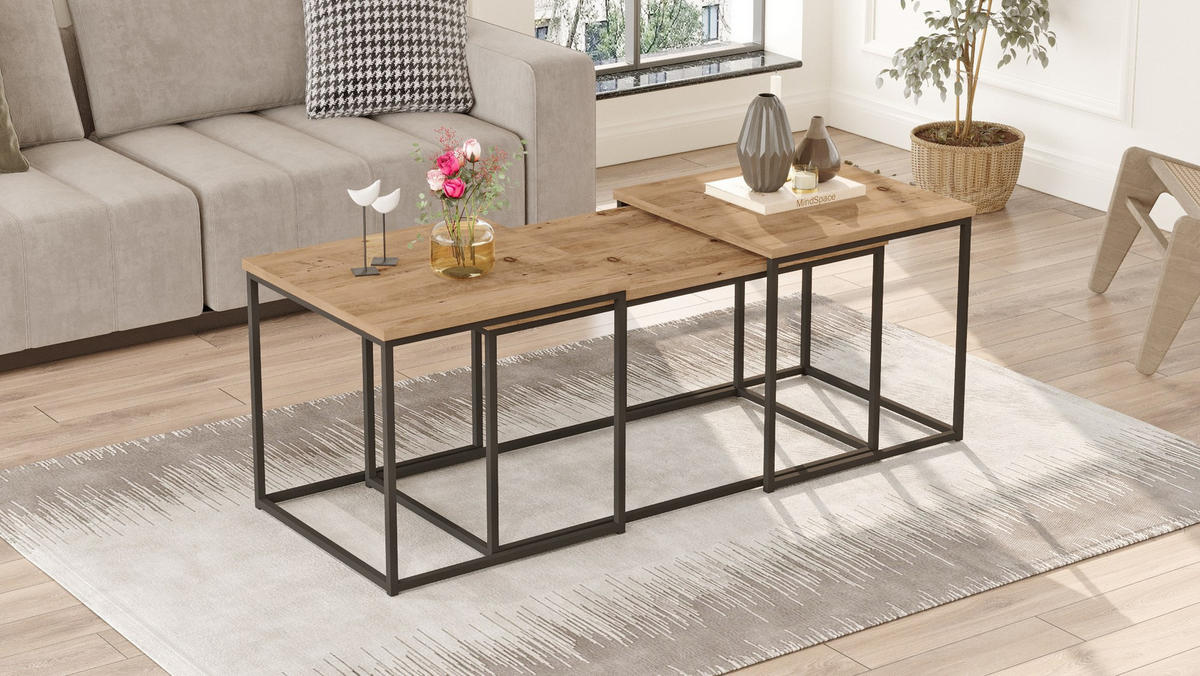 COUCHTISCH vg9 Braun - Braun, Holz (90/45/44cm) - Habitat Garten