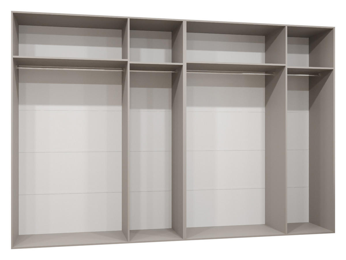 DREHTÜRENSCHRANK Mila II 300 - Goldfarben/Schwarz, Holzwerkstoff/Kunststoff (300/202/52cm) - MIRJAN24