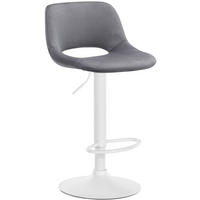 BARHOCKER Samt dunkelgrau - Dunkelgrau, Textil (42/86/46cm) - CLP