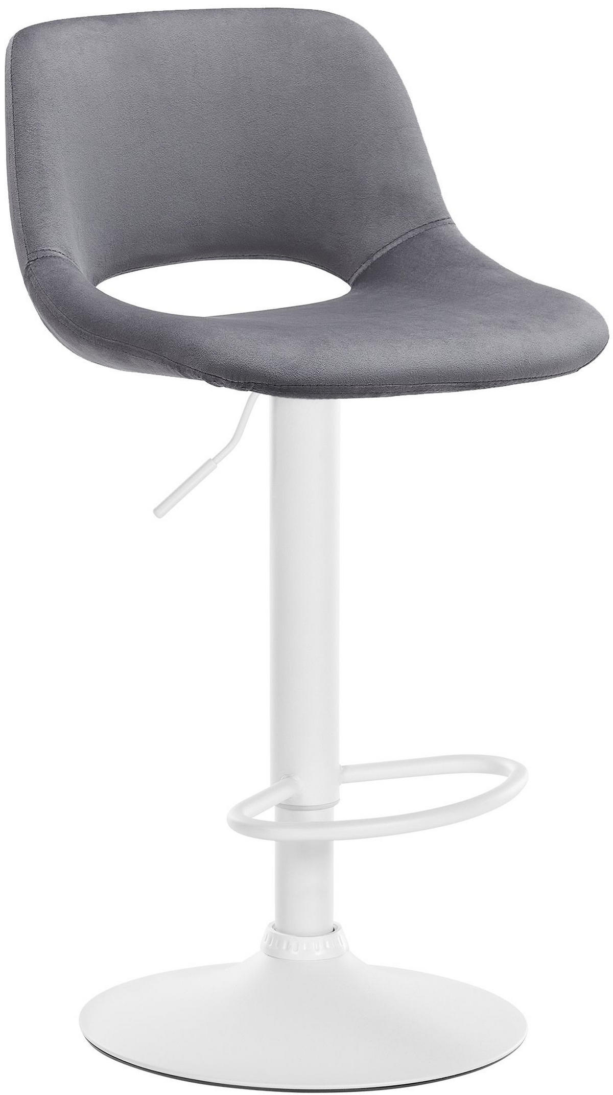 BARHOCKER Samt dunkelgrau - Dunkelgrau, Textil (42/86/46cm) - CLP