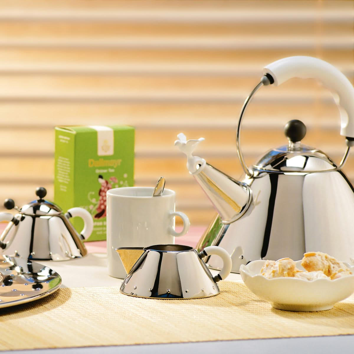 WASSERKESSEL - 9093 W - Weiß - 2 Liter - von Micheal Graves - Weiß, Metall (20cm) - Alessi