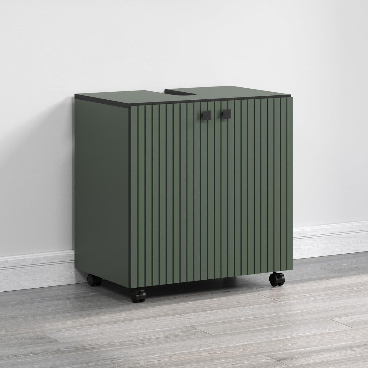 WASCHBECKENUNTERSCHRANK PureBliss Grün - Grün, Holzwerkstoff (60/64/42cm) - Trendteam