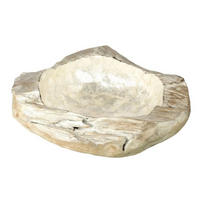 DEKOSCHALE CAPIZ Ø50x20 cm, Holz - Naturfarben, Holz (50/20cm) - Light & Living