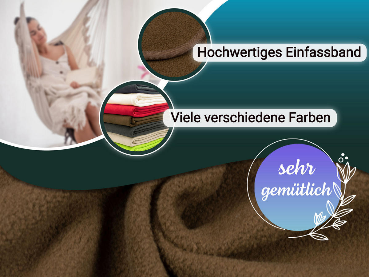 KUSCHELDECKE, 130x170 cm, 100% Polyester, Braun - Braun, Textil (130/170cm) - Zollner