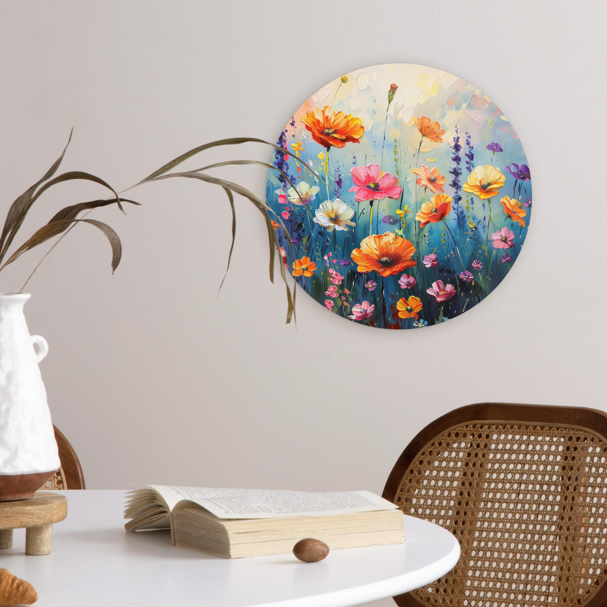 WANDBILD Blumen - Natur - Aquarell - Kunst 30x30 cm - Multicolor, Kunststoff (30/30cm) - MuchoWow