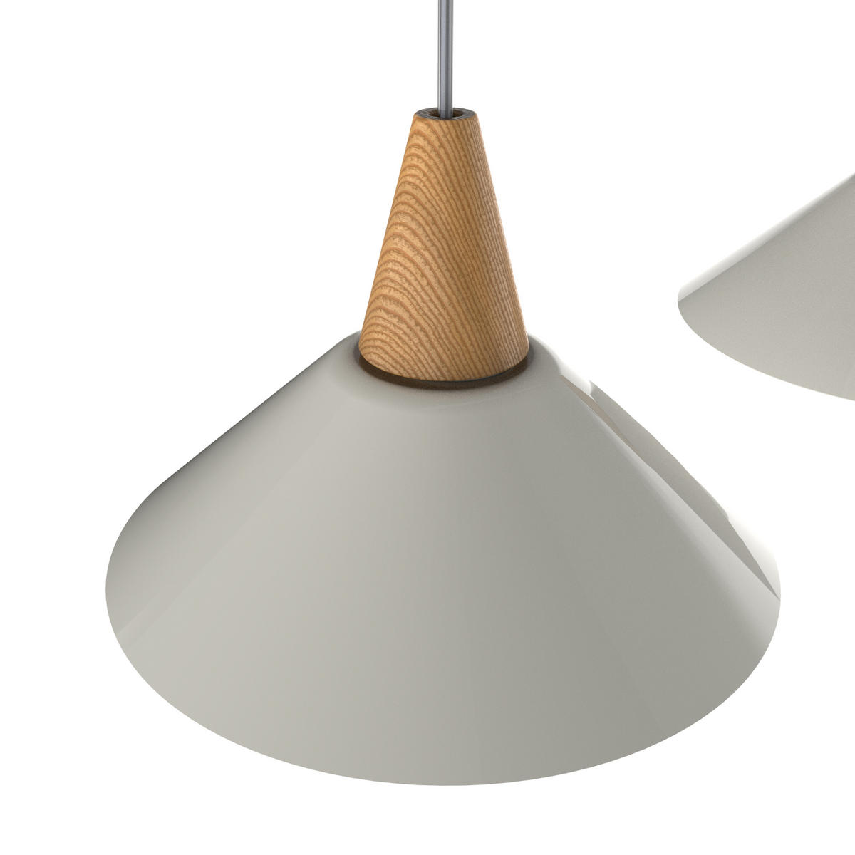 HÄNGELEUCHTE Funnel Linear - Weiß Hochglanz, Metall (25/100/16cm) - Lumicom