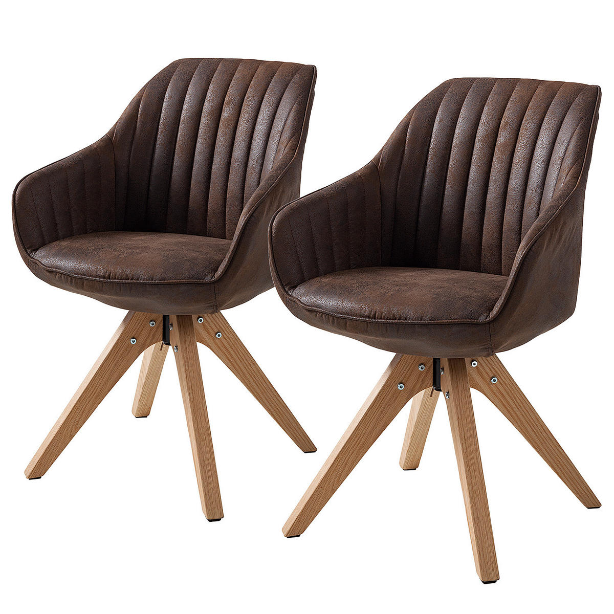 ARMLEHNENSTUHL - Drehbar - Braun, Textil (60/83/65cm) - home24