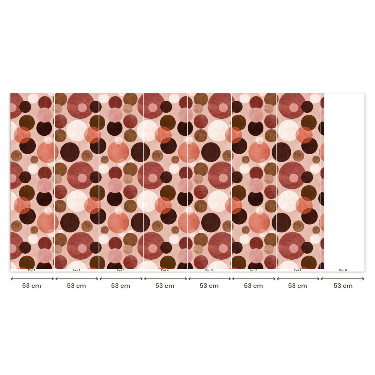 TAPETE - Kreise - Modern - Farbenfroh - 350x200 cm - Multicolor, Papier (350/200cm) - OnlyWow