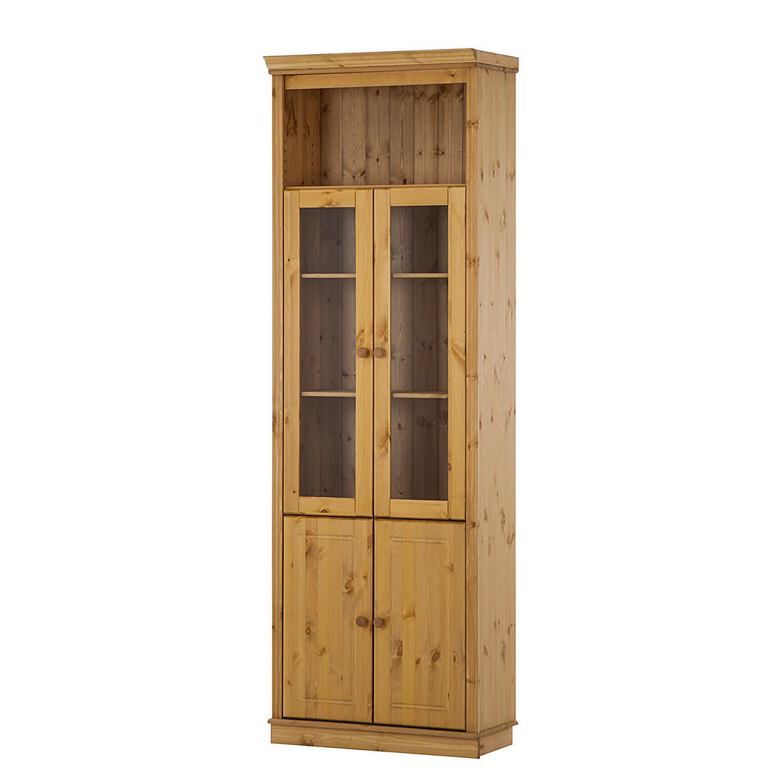 STANDVITRINE - Kiefer massiv - Kieferfarben, Holz (74/223/37cm) - home24