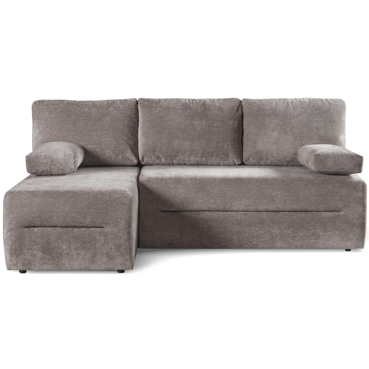 ECKSCHLAFSOFA Liana mit Schlaffunktion und Bettkasten, Links, Braun - Braun, Textil (206/154cm) - Beautysofa