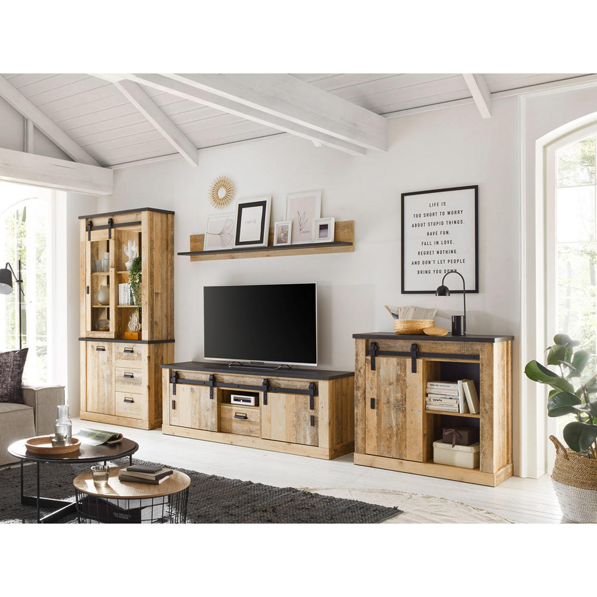 KOMMODE Shelton-61 - Braun, Holzwerkstoff (93/91/38cm) - Lomado