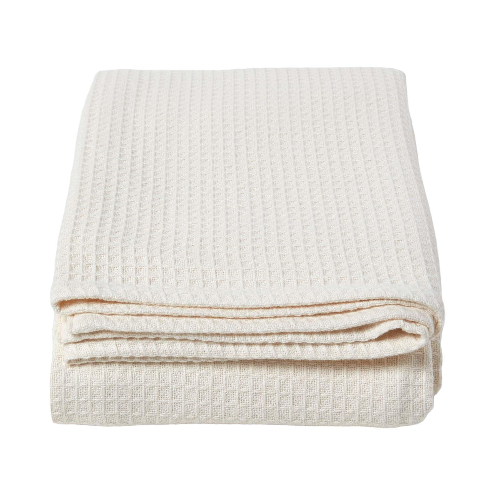 BIO-WOHNDECKE Waffelpiqué 230/280 cm - Naturfarben, Textil (280/230cm) - Homescapes
