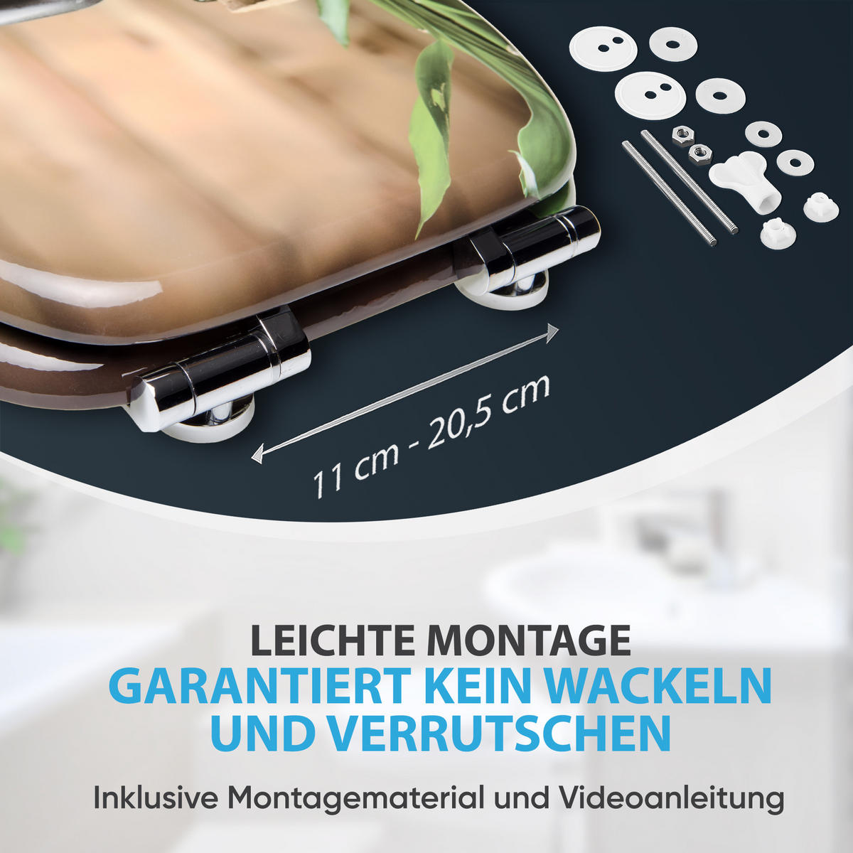 WC-SITZ mit Absenkautomatik Spa - Braun, Holzwerkstoff (38/6/47cm) - Sanilo