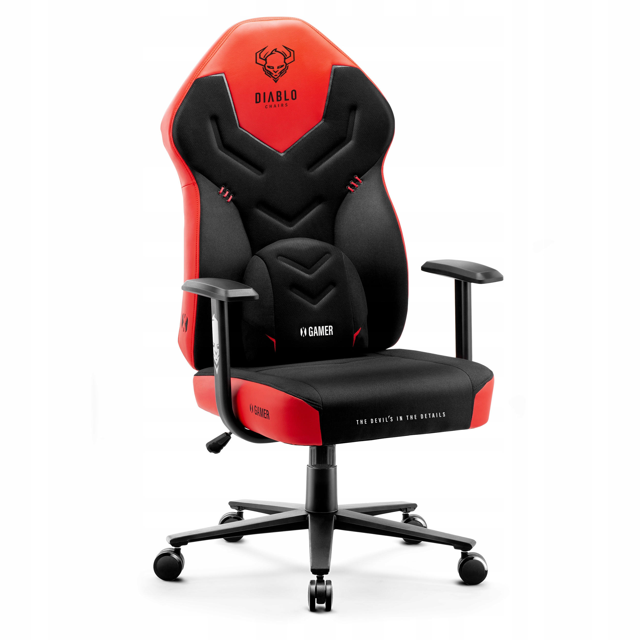 GAMINGSTUHL X-GAMER - Rot/Schwarz, Metall (68/118/56cm) - Diablo Chairs