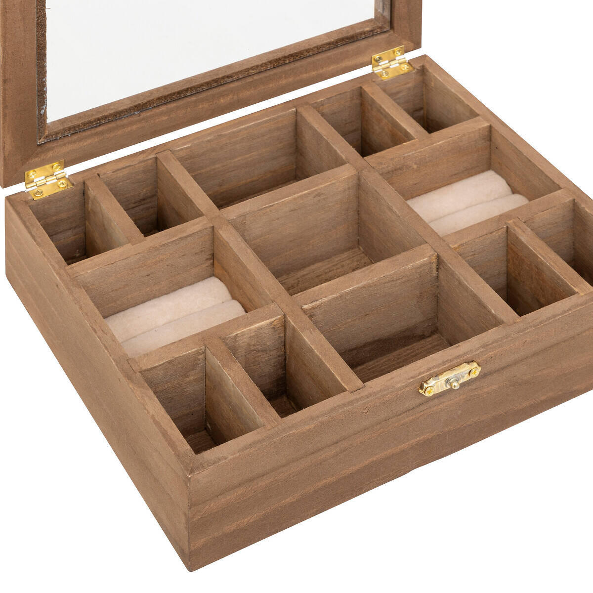 Thumbnail - Atmosphera Createur d´interieur Schmuckkasten, Braun, Holzwerkstoff, 5.3x15x20.5 cm, Ordnen & Aufbewahren, Schmuckaufbew...