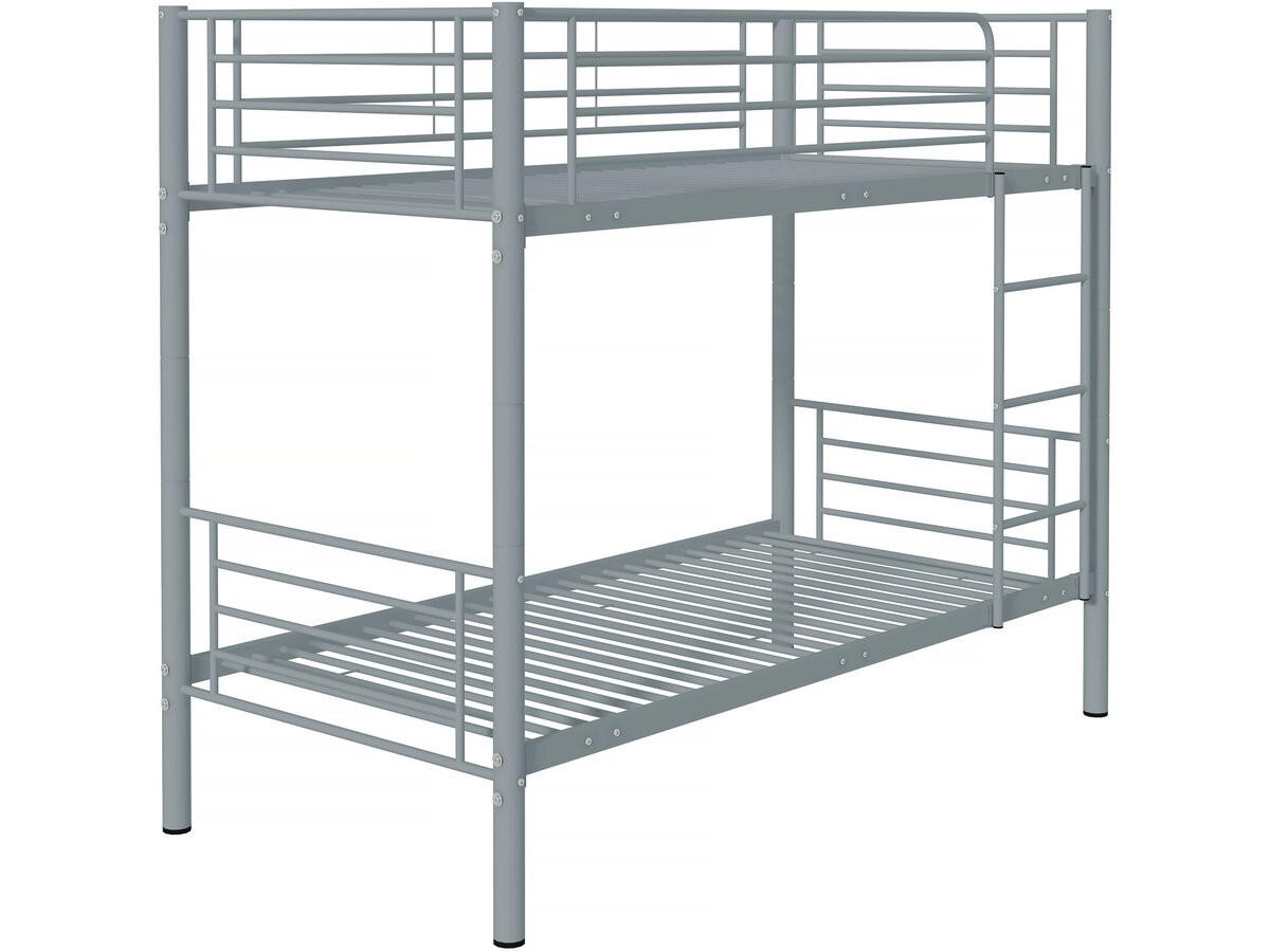 ETAGENBETT adam Grau - Grau, Metall (90/190cm) - Habitat Garten