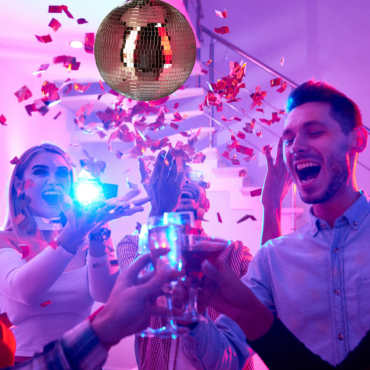 DISCOKUGEL - Silberfarben, Glas/Textil (20/23.5/20cm) - Relaxdays