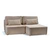 ECKSOFA Amsterix Beige, mit Schlaffunktion - Beige, Textil (213/158cm) - Bettso